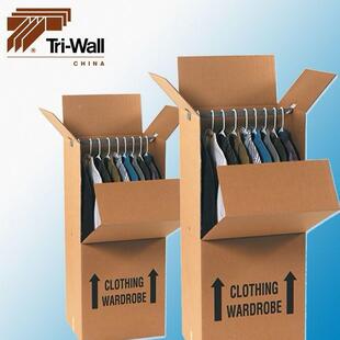 销高强服装挂衣箱服度物流箱搬VHC装家箱衣架纸直箱