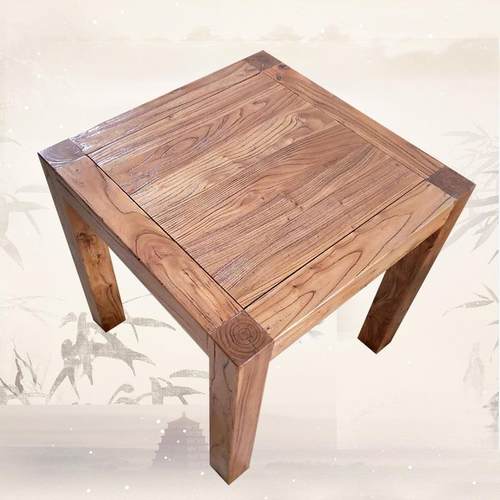 山W6花架实木质老石榆木鱼小型缸凳架子台奇桌盆景架餐桌假底阳座