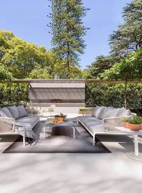 户外沙发庭民宿简休茶闲TY-85121藤编家具别墅花园院防水防晒藤椅