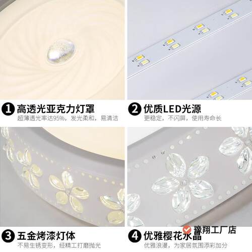 LE房D吸顶阳圆形现代客厅灯简约卧室灯书厨卫餐厅灯610过道台灯具