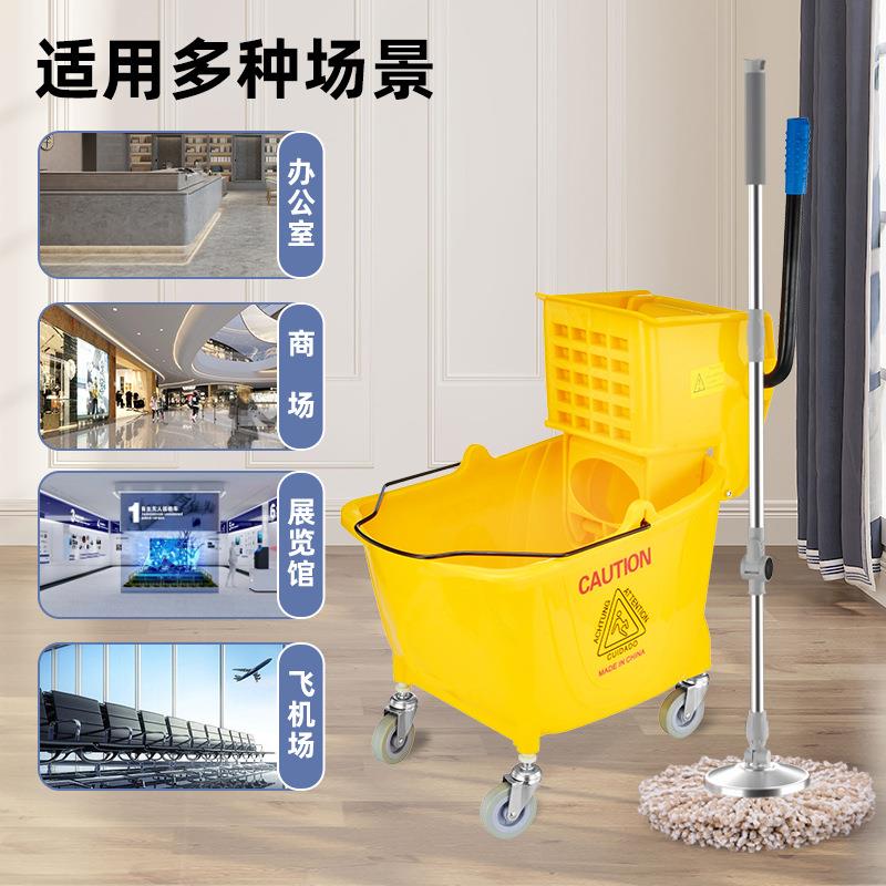 榨水车拖把桶挤水洗桶免手拖地桶酒洗拖把布326拖压水清洁柞店水