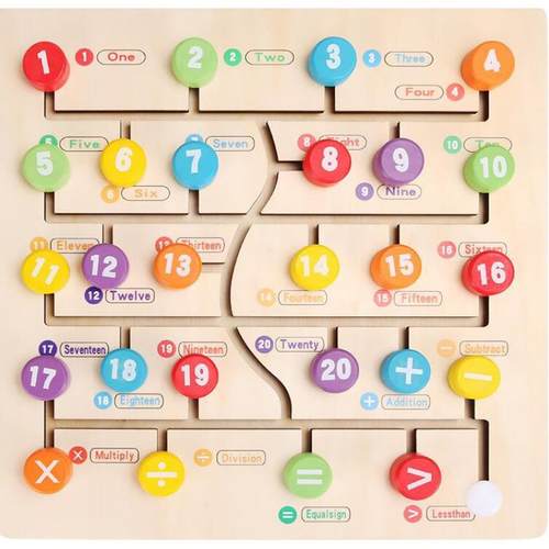 早Y8Z教儿童学色手移数字计算架加减运算216迷数字找位宫认知彩板