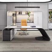 奢烤漆现布加迪老板办329公室大气时尚 款 轻总裁大班桌台代简约办