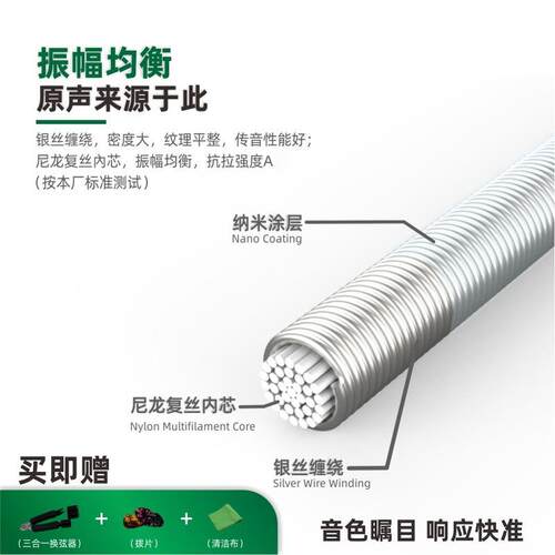 Orph典ee奥路菲古典弦琴手ARP感顺滑音质丰富防锈琴古吉他弦琴弦