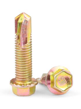 沪角心国标M81910加外六钻螺丝彩钢瓦自攻粗自钻车库车尾间燕尾螺