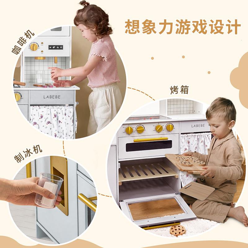 新品仿真网家红套817厨房过质家玩具装男女孩儿童木做饭玩具套装