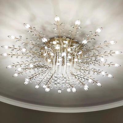 欧式灯水晶客厅灯餐厅卧室led轻圆形吸71830具美式简约奢水晶顶灯