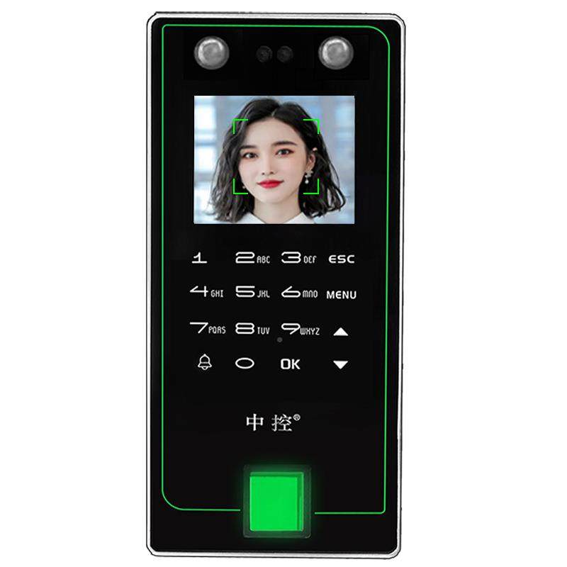 控中F7pro人脸纹门禁考勤一体机/密码刷识别F7pro玻璃指门卡电插