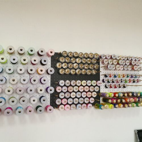 缝纫线架 放宝塔线家用线圈架子收纳架线托壁挂式实木洞洞板玉线