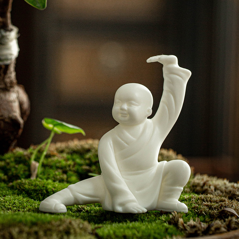 顶天立地小陶人造景花盆庭院盆景花园装饰摆件景观博古架家居饰品