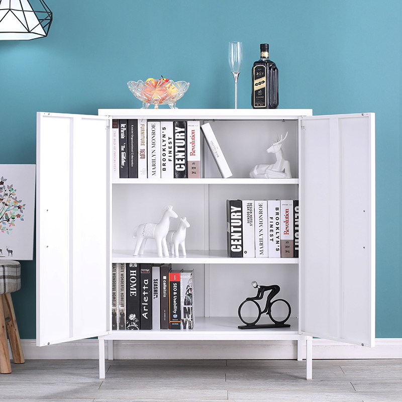 防水餐边柜金属酒柜可移动储物柜环保收纳柜组装飘窗柜阳台柜家具