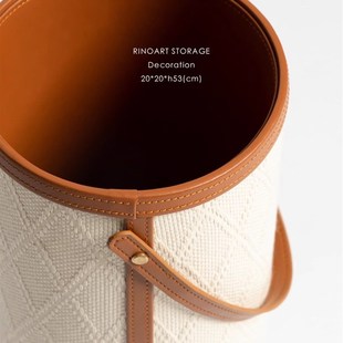 Pian@古董白珍珠浮雕外缝皮革收纳伞桶 收纳桶Loro 不止收纳 首款