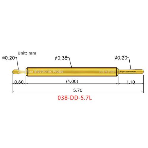 BGA双头针测试探针半导体048/038 BF 5.7L尖头圆两头伸缩弹簧顶针