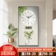 简约绿植入户玄关钟表挂钟客厅万年历电子钟装 饰奶油风表挂墙时钟