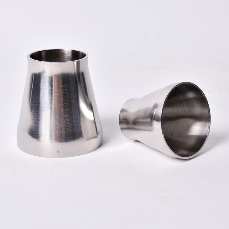 (108))304不锈钢卫生级镜面同心焊接大小头 镜面异径 大小头