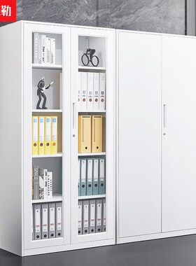 洛克菲勒白色文件柜办公铁皮储物柜钢制资料档案柜员工更衣柜带锁