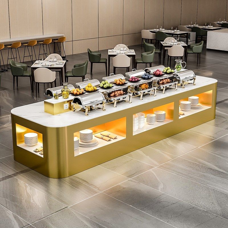 餐厅单位食堂快餐保温台双面自助餐商用中岛取餐台布菲台菜品摆台,商业/办公家具,调料台,淘宝优惠券,粉丝福利购,淘宝优惠卷