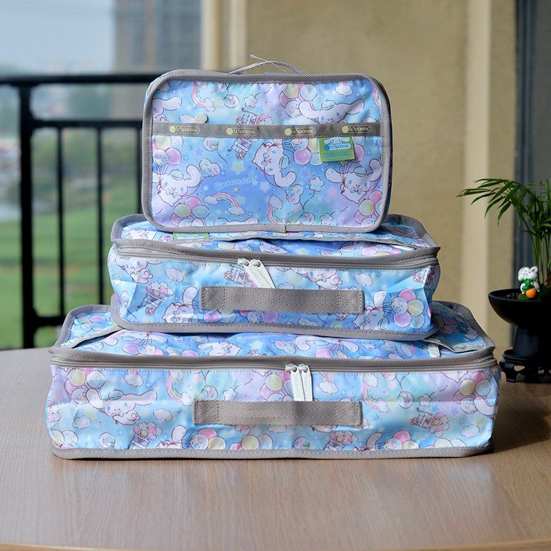 卡通印花大容量旅行三件套组合衣袋手提收纳袋出差旅游洗漱行李包,收纳整理,旅行收纳套装,淘宝优惠券,粉丝福利购,淘宝优惠卷
