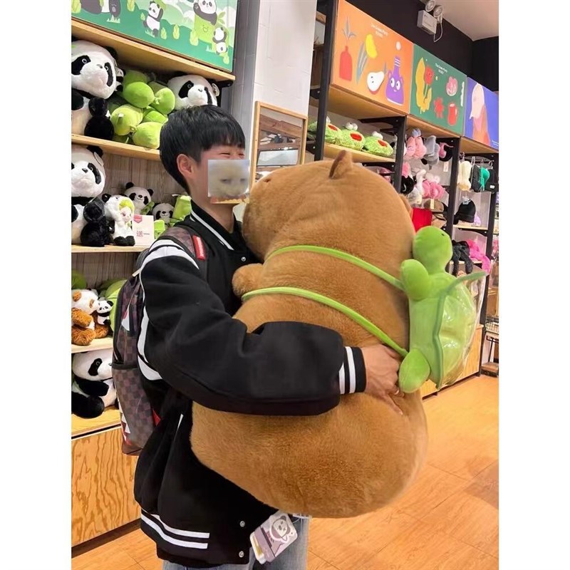 卡屁扒拉玩偶大号公仔卡皮吧啦毛绒玩具卡比巴拉抱枕水豚背乌龟