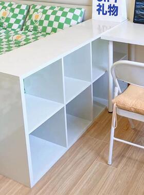 格储子柜床边隔断柜白色书架置物半书柜KNY架收纳展示柜包围柜子