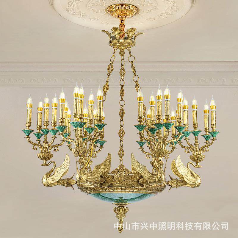 法579式全华铜吊灯别典墅蜡客厅奢大气古欧式卧室餐厅复古脱铜灯,家装灯饰光源,智能吊灯,淘宝优惠券,粉丝福利购,淘宝优惠卷