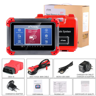 XTOOL D7 汽车诊断工具 IMMO/钥匙编程 全面诊断工具
