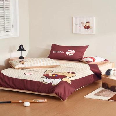 A类全棉卡通儿童宿四舍件套纯棉100印支长绒棉数码花被JXX20240套