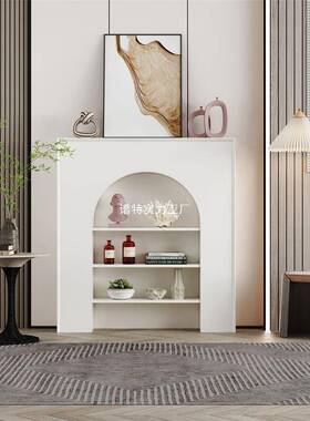 壁炉装饰简约现代客厅柜玄关子直播间柜摆件展柜示柜餐边RBU白色