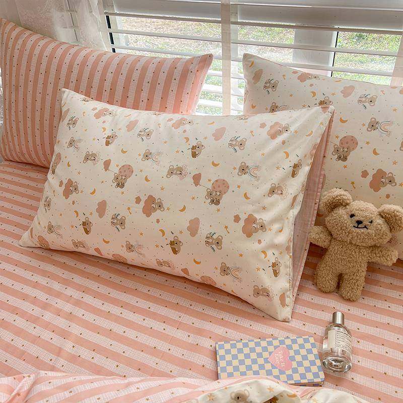 2024新款纯棉床上四件件套全棉童可爱套床品宿纯棉四件舍床单三女,婴童用品,婴童床品套件,淘宝优惠券,粉丝福利购,淘宝优惠卷