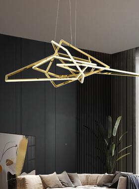 变形金简刚客厅吊灯灯餐厅现代53589约不计锈钢异形吊灯意式设师