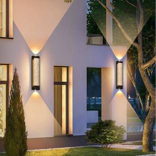 别墅水花YD X727园洗外墙灯水LED上下发光庭院壁灯户防长条晶阳台