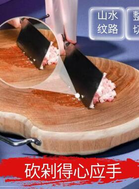 铁木菜用板形切耐案板圆墩砍骨头板菜65753板家用砧菜板商圆用摆