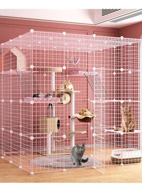 猫笼子别墅大自由猫空家用超47507室内猫间舍大号三层猫笼别墅甩