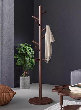 实木卧室落地一体挂衣架易转挂UWO衣架立简式衣帽家用宾架馆挂衣