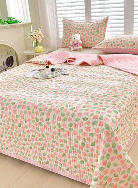 A类夏季泡泡棉夹床盖单件四季通用榻米2绗缝床单褥子02榻IDV5新棉