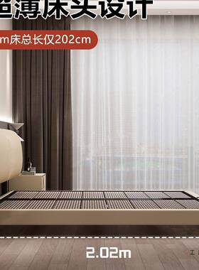 床头床卧床现简代约主小户型可KPS调节双人储物耳朵婚床