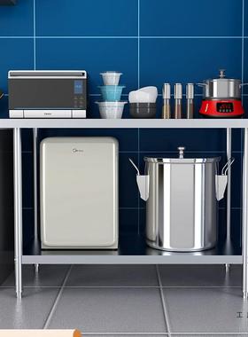 商用房厨操作台不锈钢工作台饭店用案板台后打配菜厨桌切TBW菜台