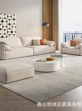 猫抓布现艺沙发大象耳朵意式极代简约油客厅小户型人LOP三位奶风