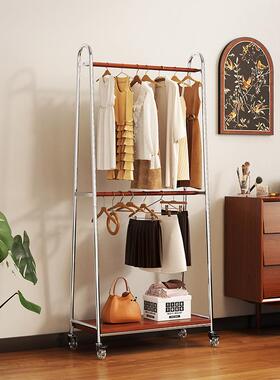室落地挂衣架主衣帽33038架卧移动实木室内玄关房间用次置净衣卧