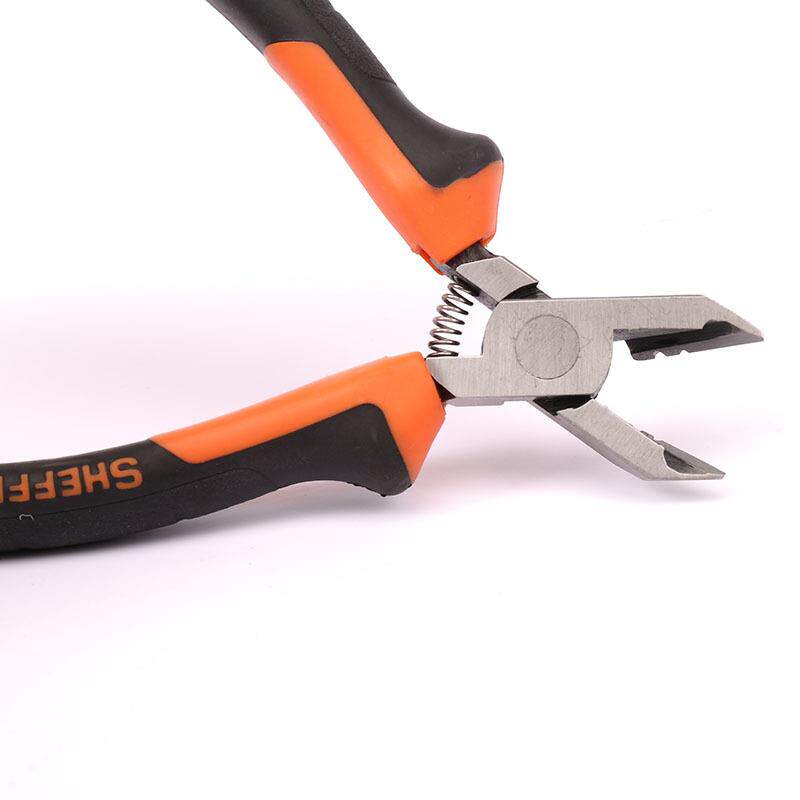 SHEFFIELD钢盾双色重型斜嘴钳6电工钳斜咀偏钳电子剪S无品牌/口04