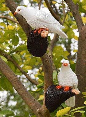 小区林景观雕塑户外庭院花园饰树摆GXI件树脂仿装真鸽子挂园件上