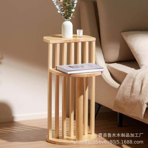 实木小收QGA纳桌层木质多肉纳收盒可定规格实架子简多约木客厅桌