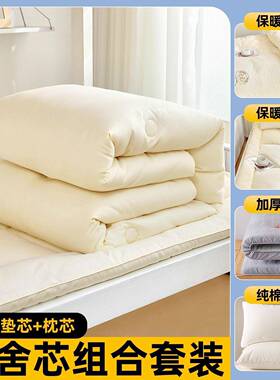 学生宿垫舍专用被VDD子被棉被芯褥子枕芯冬三件套床组合被寝室一
