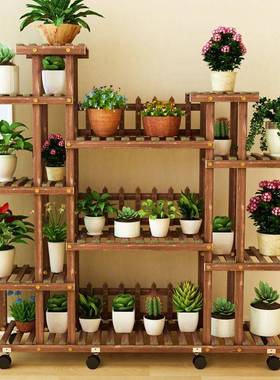 架绿阳台置萝物多肉简易实木花盆架56500子室内植物花架客厅落地