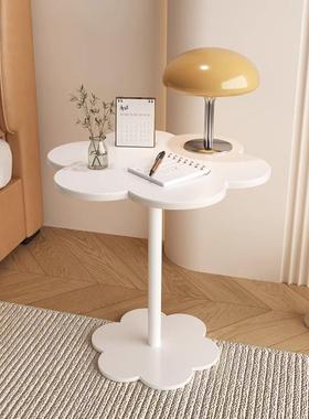 奶风沙HII油发阳边几白色移桌动茶几迷你台铁艺小子轻奢角几创意