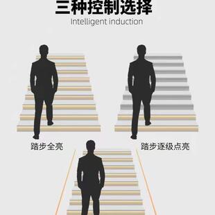 布楼线网红免梯踏步灯人体梯感应追光流水灯带2835嵌楼入式步梯灯
