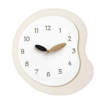 创5883意奶油风钟网客红钟现代简约挂钟静音厅家用表挂墙时个性小