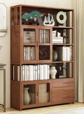 谋书柜简架约落地楠竹生置物简易儿童非实木学书架家生用客YNK厅