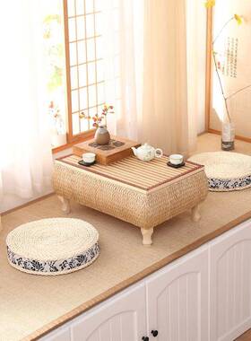 编日式木收纳榻榻米茶几飘窗实小桌子阳藤67006台窗台塌塌米台矮