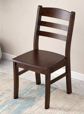 全实木餐椅17352餐家用餐桌子背椅木头凳椅子简约新中式厅吃饭原